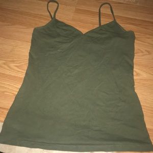 old navy army green designed tank top